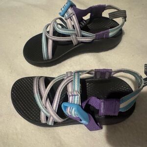 Chaco Kids Sandals - US12 Purple and Blue Dual Strap